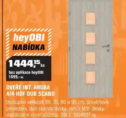 OBI Dveře int. aruba 4/4 hdf dub scand nabídka