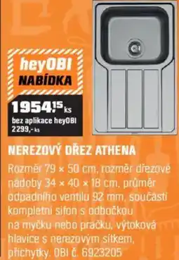 OBI Nerezový dřez athena nabídka