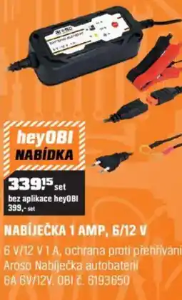 OBI Nabíječka 1 amp, 6/12 v nabídka