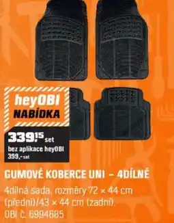 OBI Gumové koberce uni - 4dílné nabídka
