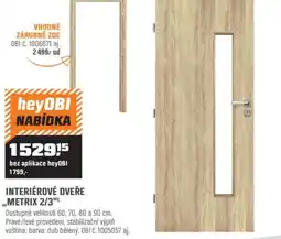 OBI Interiérové dveře „metrix 2/3"¹ nabídka
