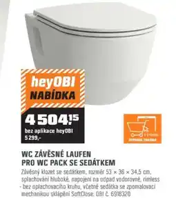 OBI Wc závěsné laufen pro wc pack se sedátkem nabídka