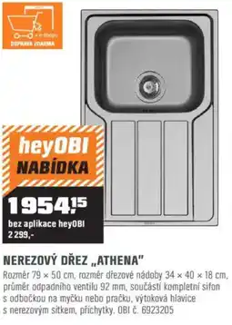 OBI Nerezový dřez,,athena" nabídka
