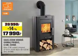 OBI Haas+sohn krbová kamna prunus, 6 kw, černá nabídka