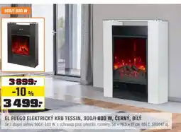 OBI El fuego elektrický krb tessin, 900/1 800 w, černý, bílý nabídka