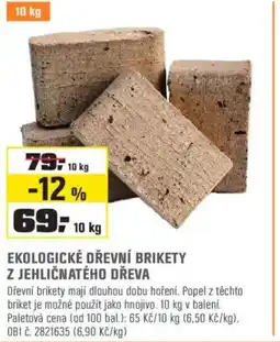 OBI Ekologické dřevní brikety z jehličnatého dřeva nabídka