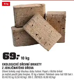 OBI Ekologické dřevní brikety z jehličnatého dřeva nabídka