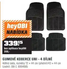OBI Gumové koberce uni - 4 dílné nabídka