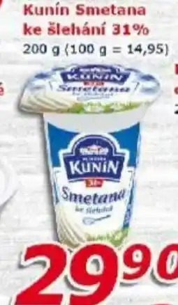ESO MARKET Kunín Smetana ke šlehání 31% nabídka
