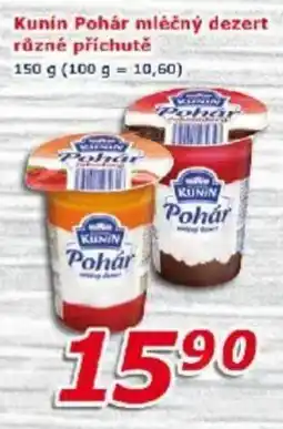 ESO MARKET Kunín Pohár mléčný dezert nabídka