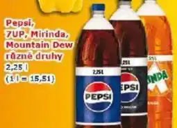 ESO MARKET Pepsi, 7UP, Mirinda, Mountain Dew nabídka