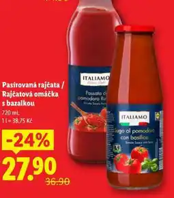 Lidl Pasírovaná rajčata / Rajčatová omáčka s bazalkou nabídka