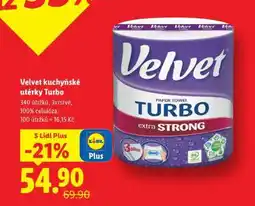 Lidl Velvet KUCHYŇSKÉ UTĚRKY TURBO nabídka
