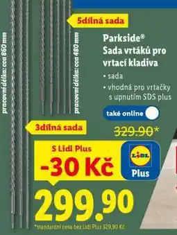 Lidl Parkside Sada vrtáků pro vrtací kladiva nabídka