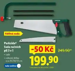 Lidl Parkside Sada ručních pil 3 v 1 nabídka