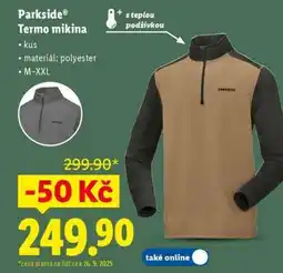 Lidl Parkside Termo mikina nabídka