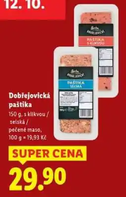 Lidl Dobřejovická paštika nabídka