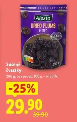 Lidl Sušené švestky nabídka