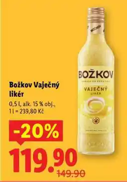 Lidl Božkov Vaječný likér nabídka