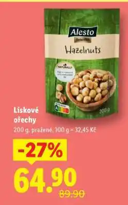 Lidl Lískové ořechy nabídka