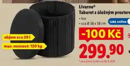 Lidl Livarno Taburet s úložným prostorem nabídka
