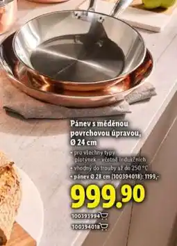 Lidl Pánev s měděnou povrchovou úpravou, Ø 24 cm nabídka