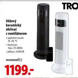 Lidl Věžový keramický ohřívač s ventilátorem nabídka