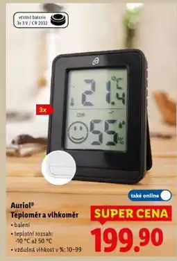 Lidl Auriol Teploměr a vlhkoměr nabídka