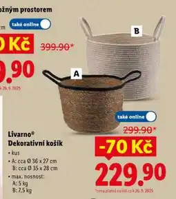 Lidl Livarno Dekorativní košík nabídka