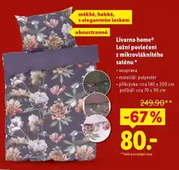 Lidl Livergo home ložní povlečení z mikrovláknitého saténu nabídka