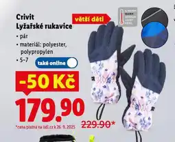 Lidl Crivit lyžařské rukavice nabídka