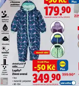 Lidl Lupilu zimní overal nabídka