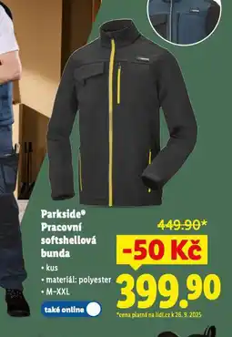 Lidl Parkside pracovní softchellová bunda nabídka