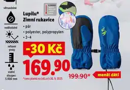 Lidl Lupilu zimnní rukavice nabídka