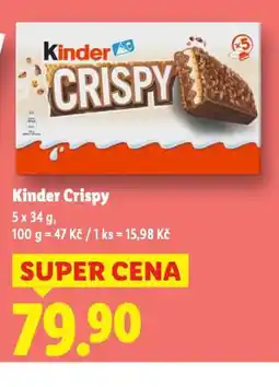 Lidl Kinder cripsy nabídka