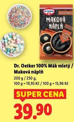 Lidl Dr. oetker maková náplň nabídka