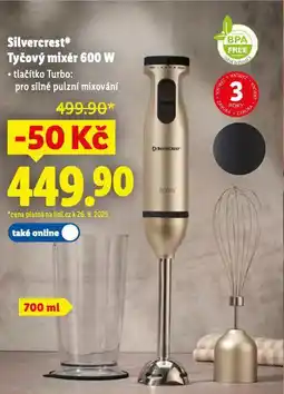 Lidl Silvercrest tyčový mixér 600 w nabídka