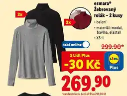 Lidl Esmara žebrovaný rolák - 2 kusy nabídka