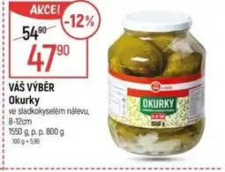 Globus VÁŠ VÝBĚR Okurky nabídka