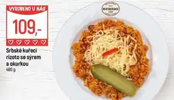 Globus Srbské kuřecí rizoto se sýrem a okurkou nabídka