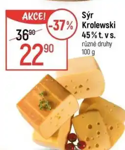 Globus Sýr -37% Krolewski 45%t. vs. nabídka
