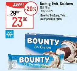 Globus Bounty, Twix, Snickers nabídka