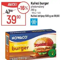 Globus Kuřecí burger nabídka