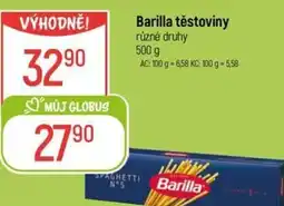 Globus Barilla těstoviny nabídka