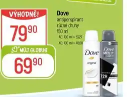 Globus DOVE antiperspirant nabídka