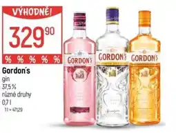 Globus GORDON'S gin nabídka