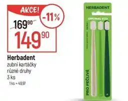 Globus HERBADENT zubní kartáčky nabídka