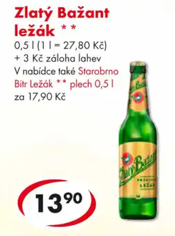 CBA Zlatý Bažant ležák nabídka