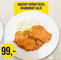 Jip SMAŽENÝ VEPŘOVÝ ŘÍZEK, BRAMBOROVÝ SALÁT 1 ks nabídka