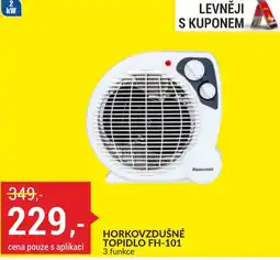 Baumax Horkovzdušné topidlo fh-101 3 funkce nabídka